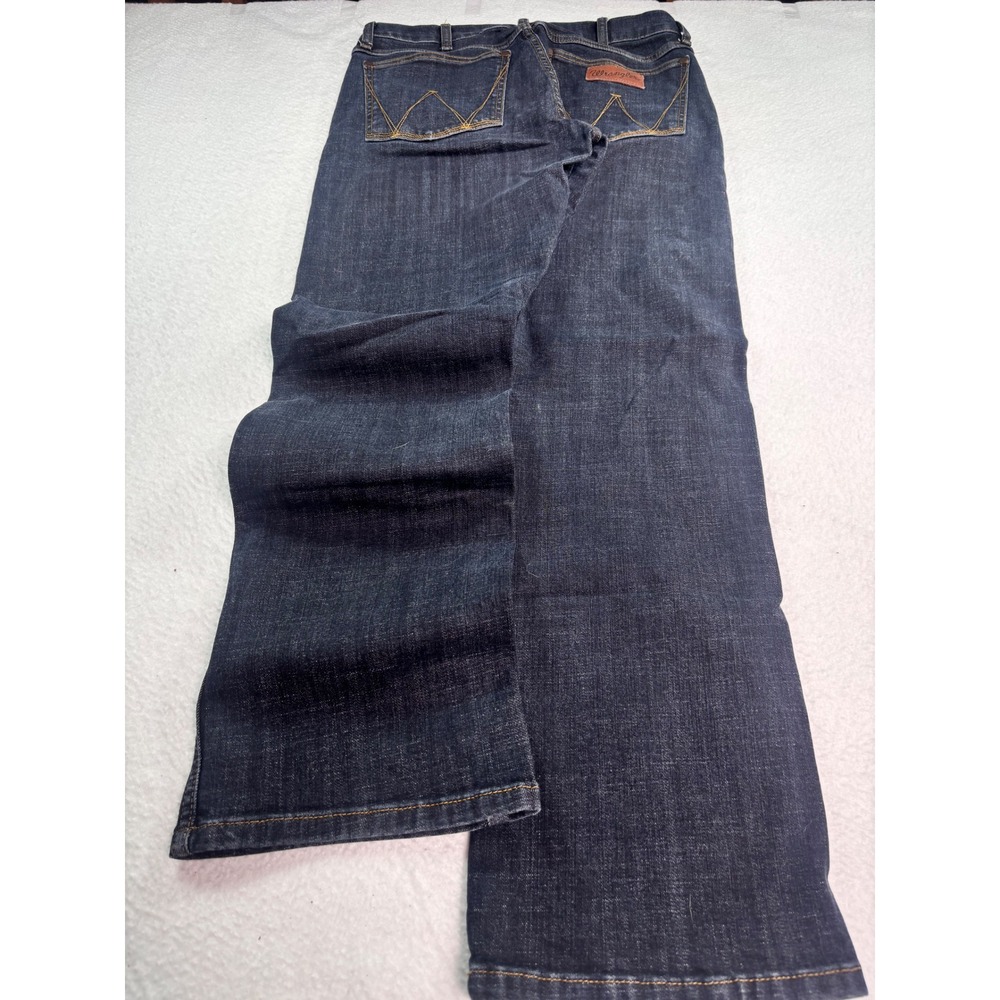 Wrangler Retro Slim Boot Jeans Mens 30x30 Dark Wash Western Cowboy Denim - Picture 9 of 9